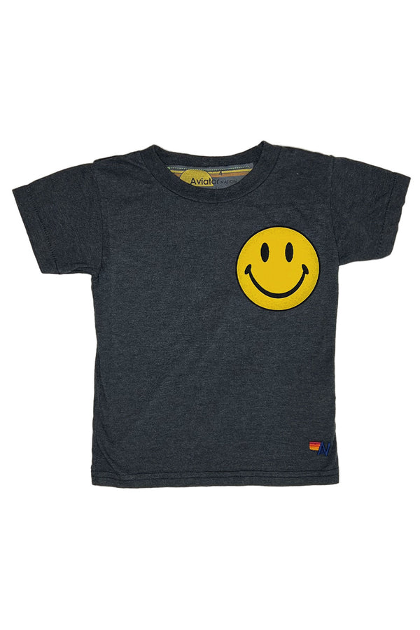 KID'S SMILEY 2 TEE CHARCOAL Aviator Nation