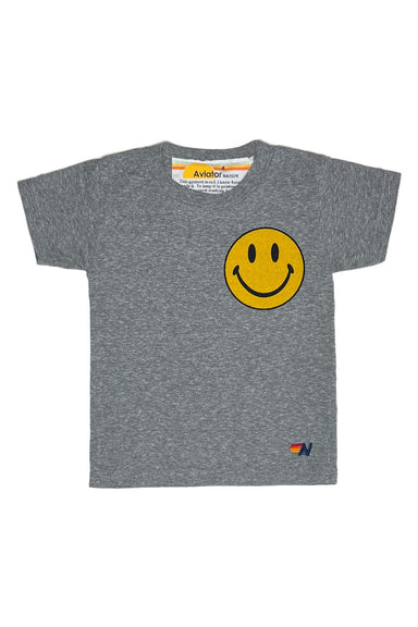 KID'S SMILEY 2 TEE - HEATHER GREY Kid's Tee Aviator Nation