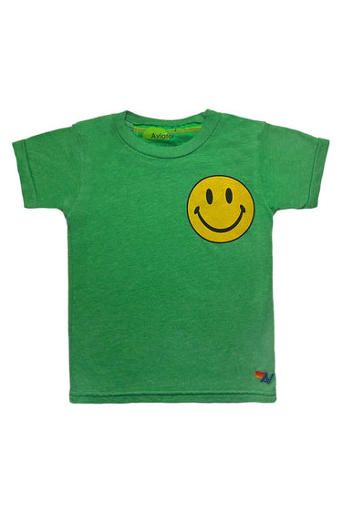 KID'S SMILEY 2 TEE - KELLY GREEN Kid's Tee Aviator Nation