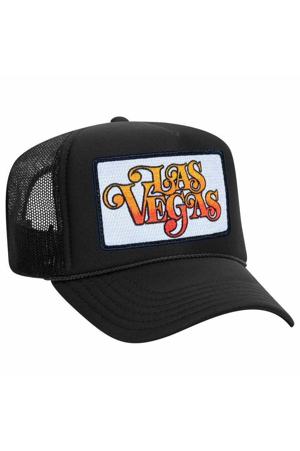 LAS VEGAS SCRIPT TRUCKER HAT HATS Aviator Nation OS BLACK