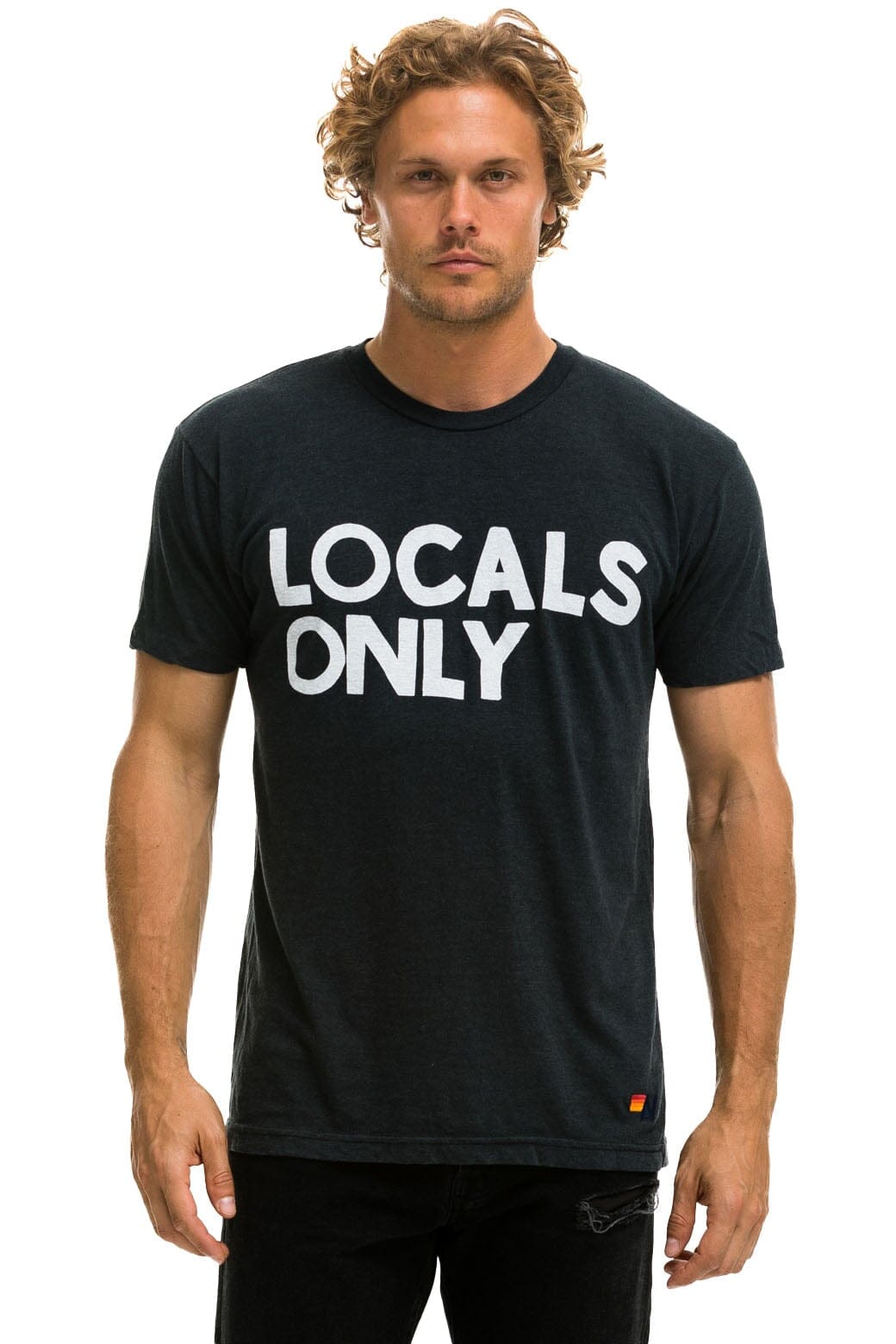 LOCALS ONLY TEE - CHARCOAL Tees Aviator Nation