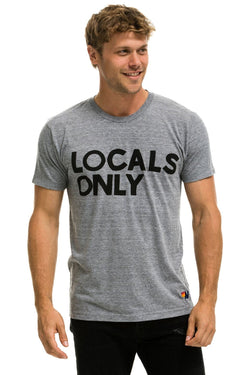 LOCALS ONLY TEE - HEATHER GREY Tees Aviator Nation