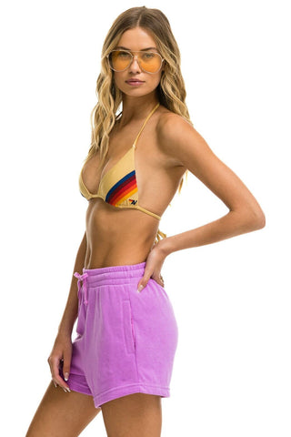 LOGO EMBROIDERY LIGHT WEIGHT LOUNGER SHORT - NEON PURPLE Aviator Nation