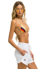 LOGO EMBROIDERY LIGHT WEIGHT LOUNGER SHORT - WHITE Aviator Nation