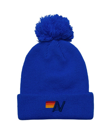 LOGO POM RIB BEANIE - ROYAL Beanie Aviator Nation