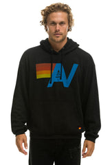 LOGO PULLOVER RELAXED HOODIE - BLACK Hoodie Aviator Nation