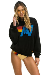 LOGO PULLOVER RELAXED HOODIE - BLACK Hoodie Aviator Nation