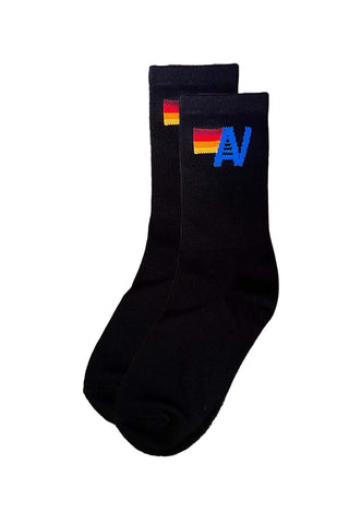 LOGO SOCK - BLACK Socks Aviator Nation S/M