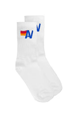 LOGO SOCK - WHITE Socks Aviator Nation