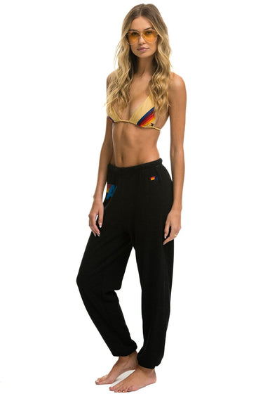 LOGO SWEATPANTS - BLACK Women's Sweatpants Aviator Nation