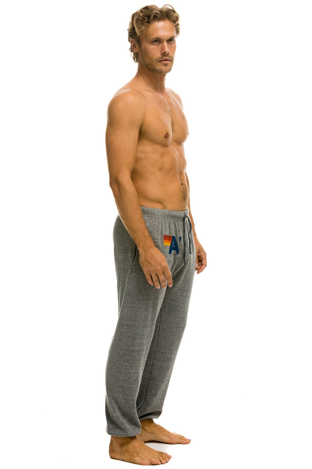LOGO SWEATPANTS - HEATHER GREY Mens Sweatpants Aviator Nation