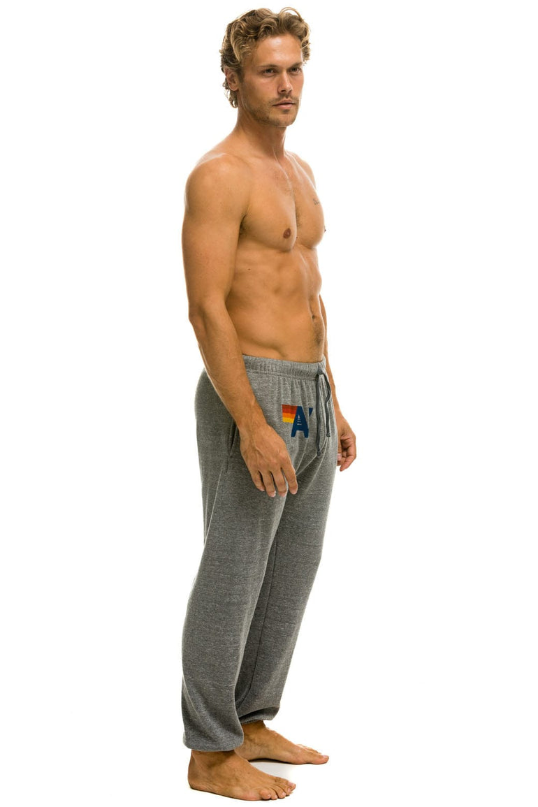 LOGO SWEATPANTS - HEATHER GREY Mens Sweatpants Aviator Nation
