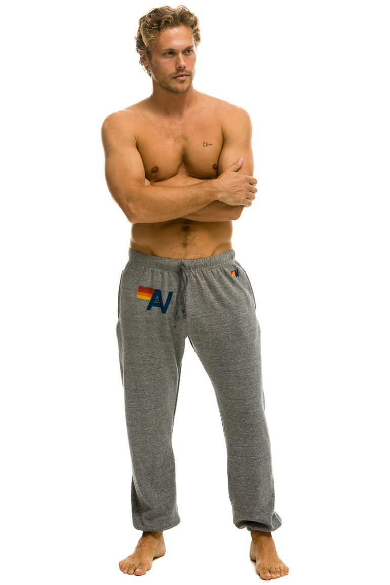 LOGO SWEATPANTS - HEATHER GREY Mens Sweatpants Aviator Nation