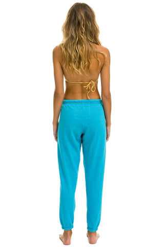 LOGO SWEATPANTS - NEON BLUE Women's Sweatpants Aviator Nation