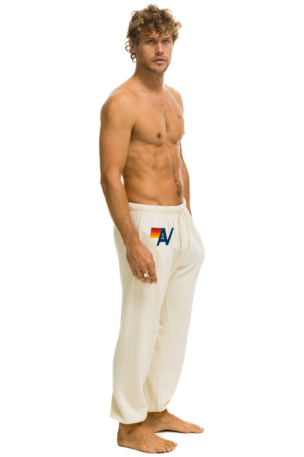 LOGO SWEATPANTS - VINTAGE WHITE Men's Sweatpants Aviator Nation
