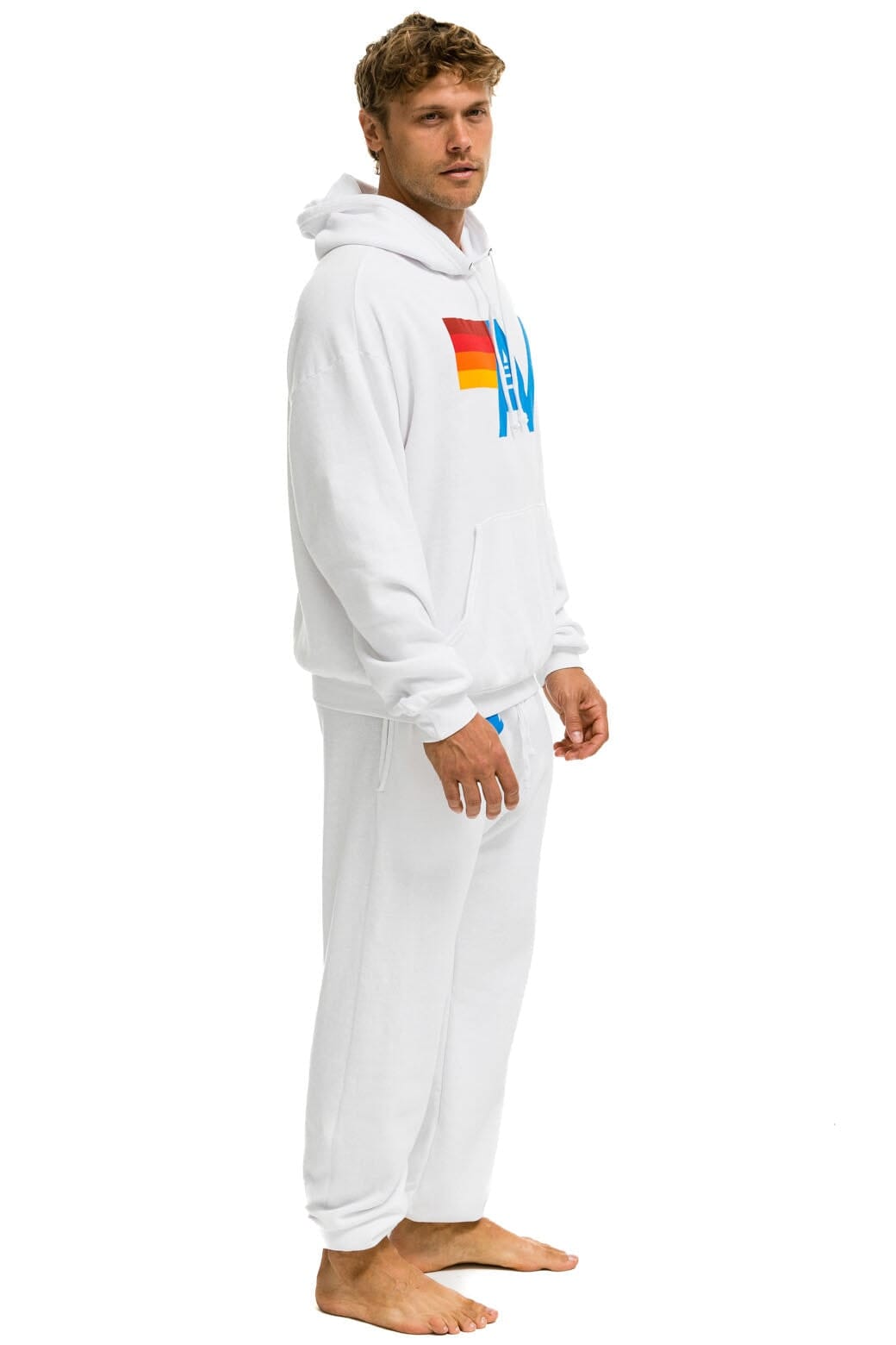 LOGO SWEATPANTS - WHITE Men's Sweatpants Aviator Nation