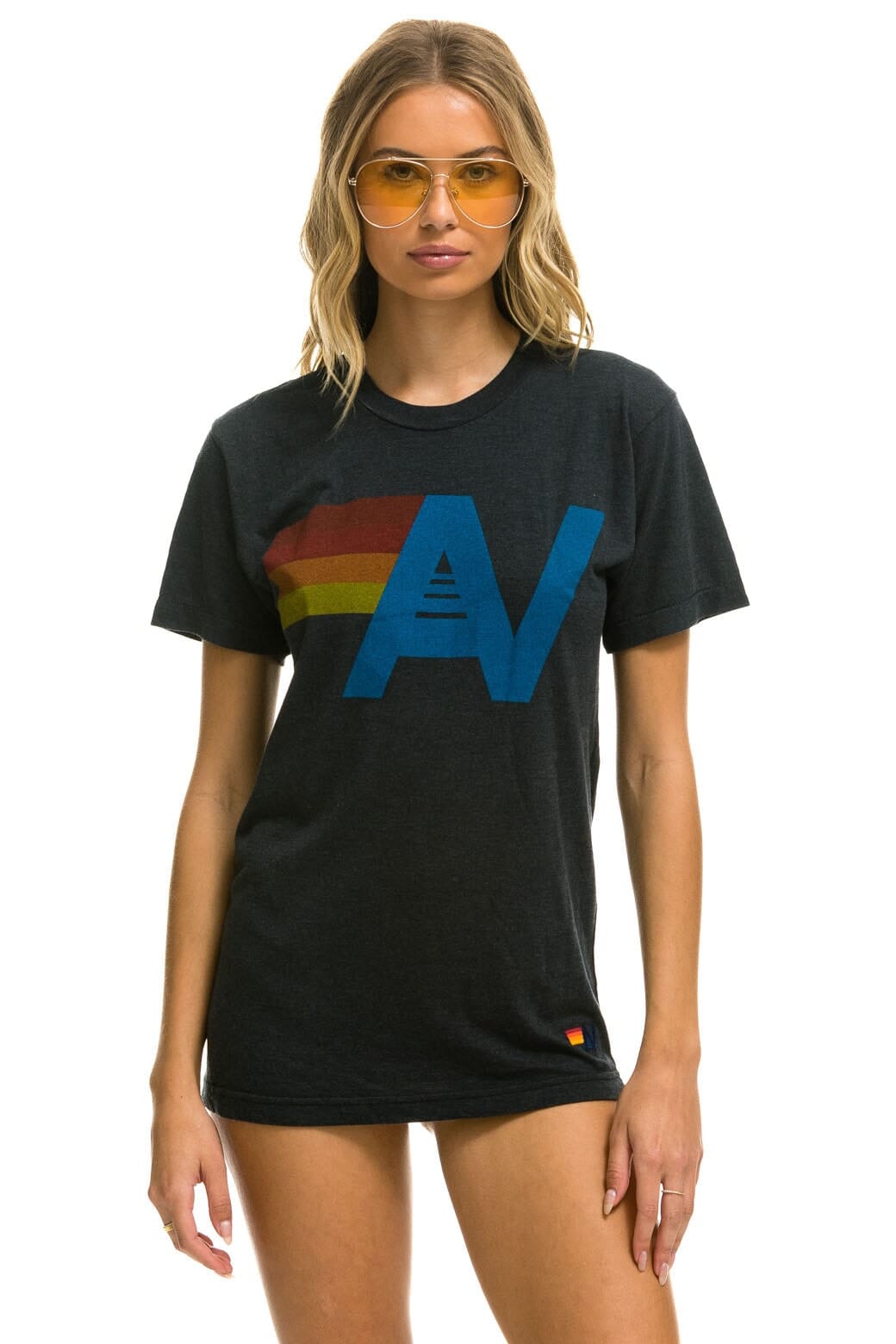 LOGO TEE -CHARCOAL Tees Aviator Nation