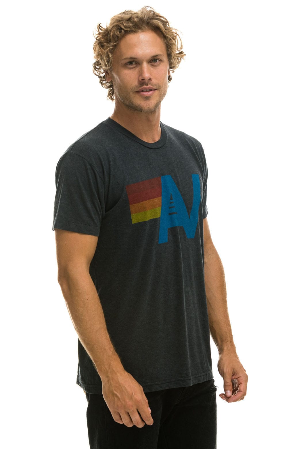 LOGO TEE -CHARCOAL Tees sale