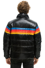 MEN'S 4 STRIPE LUXE TRAVELER JACKET - GLOSSY BLACK Jacket Aviator Nation