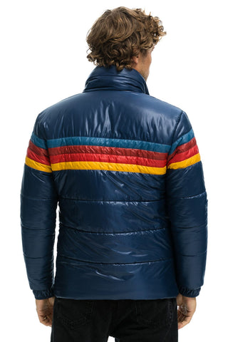 MEN'S 4 STRIPE LUXE TRAVELER JACKET - GLOSSY DEEP BLUE Jacket Aviator Nation