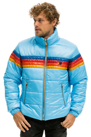 MEN'S 4 STRIPE LUXE TRAVELER JACKET - GLOSSY SKY Jacket Aviator Nation