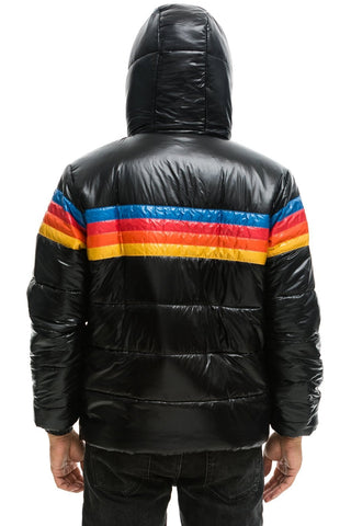 MEN'S 4 STRIPE LUXE TREKKER JACKET - GLOSSY BLACK Jacket Aviator Nation