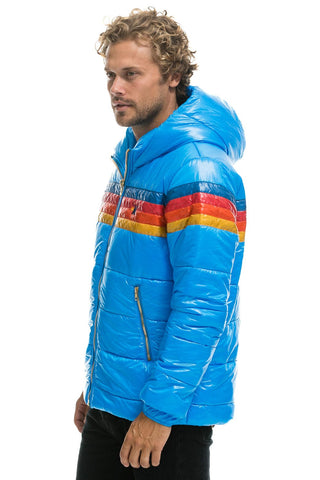 MEN'S 4 STRIPE LUXE TREKKER JACKET - GLOSSY BLUE Jacket Aviator Nation