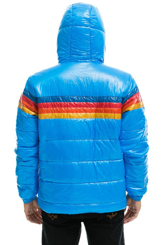 MEN'S 4 STRIPE LUXE TREKKER JACKET - GLOSSY BLUE Jacket Aviator Nation