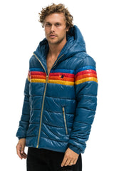 MEN'S 4 STRIPE LUXE TREKKER JACKET - GLOSSY DEEP BLUE Jacket Aviator Nation