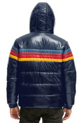 MEN'S 4 STRIPE LUXE TREKKER JACKET - GLOSSY NAVY Jacket Aviator Nation