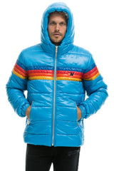 MEN'S 4 STRIPE LUXE TREKKER JACKET - GLOSSY OCEAN Jacket Aviator Nation