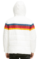 MEN'S 4 STRIPE LUXE TREKKER JACKET - GLOSSY WHITE Jacket Aviator Nation