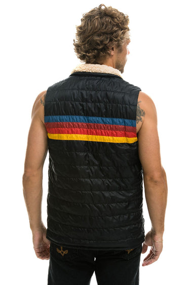 MEN'S 4 STRIPE VEST - BLACK Vest Aviator Nation