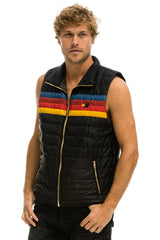 MEN'S 4 STRIPE VEST - BLACK Vest Aviator Nation