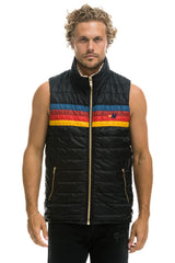 MEN'S 4 STRIPE VEST - BLACK Vest Aviator Nation