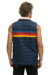 MEN'S 4 STRIPE VEST - NAVY Vest Aviator Nation