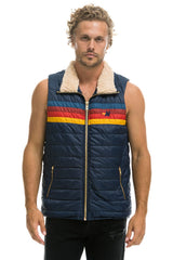 MEN'S 4 STRIPE VEST - NAVY Vest Aviator Nation