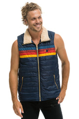 MEN'S 4 STRIPE VEST - NAVY Vest Aviator Nation