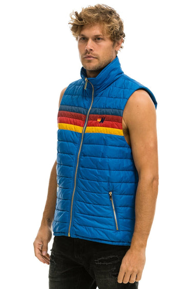 MEN'S 4 STRIPE VEST - SNORKEL BLUE Men's Vest Aviator Nation