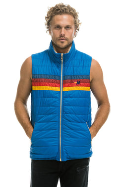 MEN'S 4 STRIPE VEST - SNORKEL BLUE Vest Aviator Nation