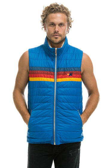 MEN'S 4 STRIPE VEST - SNORKEL BLUE Vest Aviator Nation