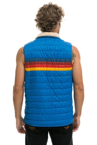 MEN'S 4 STRIPE VEST - SNORKEL BLUE Vest Aviator Nation