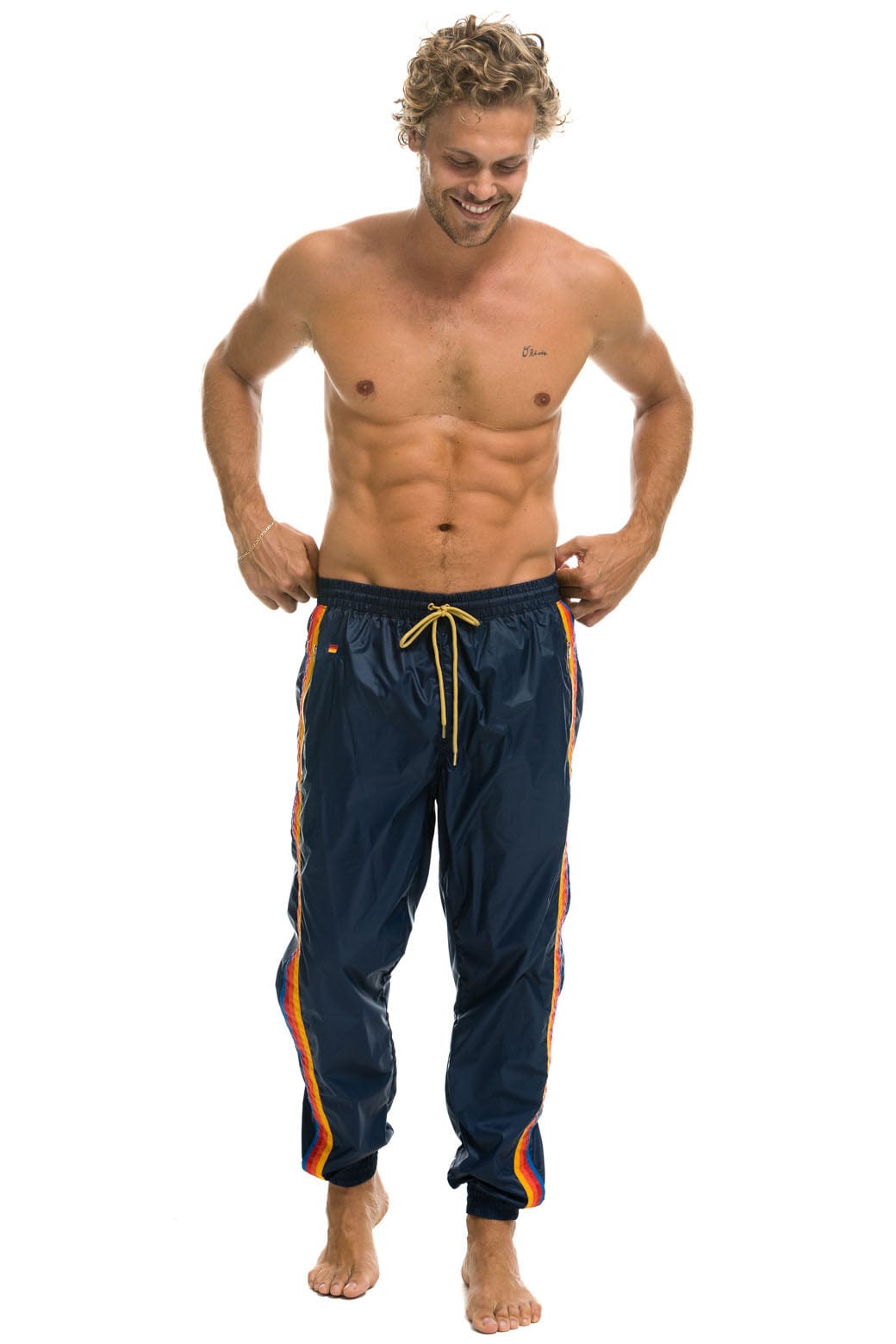 MEN'S 4 STRIPE WIND PANT - NAVY Outerwear Aviator Nation