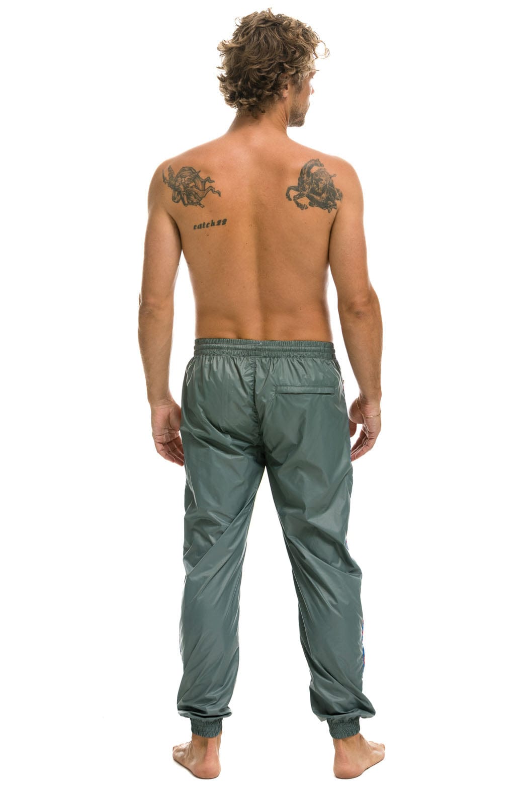 MEN'S 4 STRIPE WIND PANT - SEDONA GREY Outerwear Aviator Nation