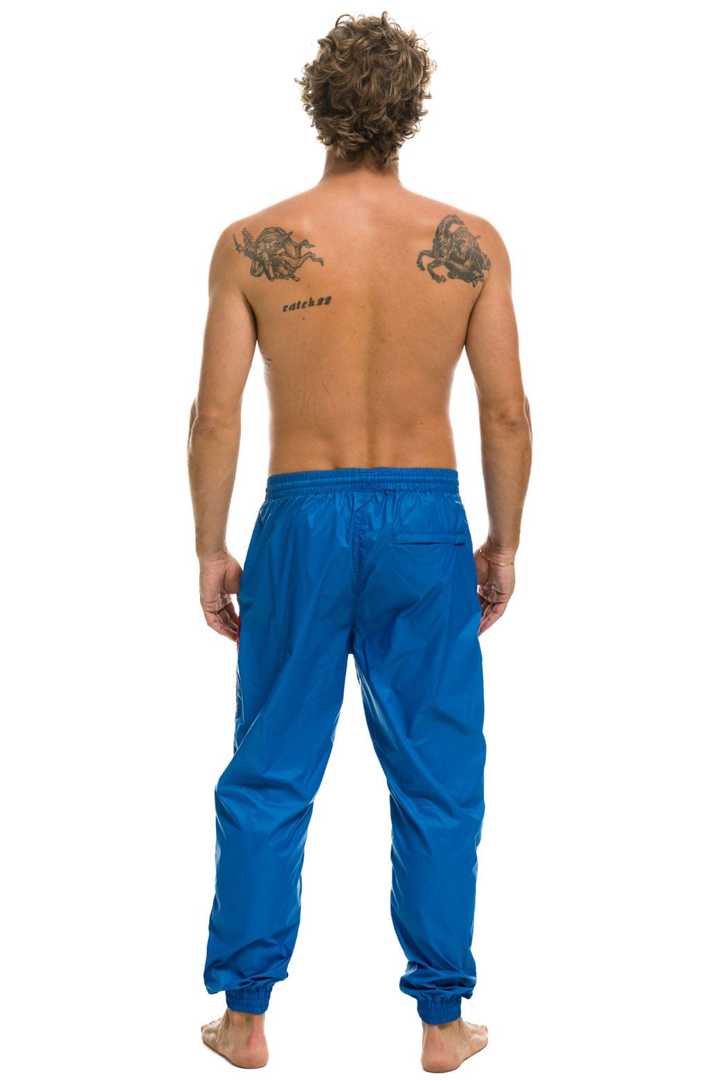 MEN'S 4 STRIPE WIND PANT - SNORKEL BLUE Outerwear Aviator Nation