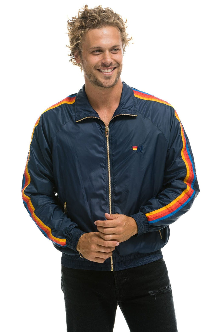 MEN'S 4 STRIPE WINDBREAKER - NAVY Jacket Aviator Nation