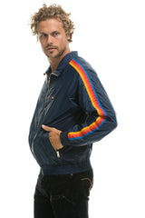 MEN'S 4 STRIPE WINDBREAKER - NAVY Jacket Aviator Nation