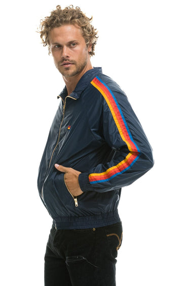 MEN'S 4 STRIPE WINDBREAKER - NAVY Jacket Aviator Nation
