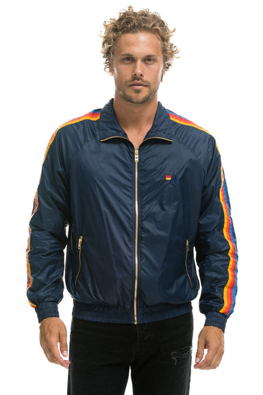 MEN'S 4 STRIPE WINDBREAKER - NAVY Jacket Aviator Nation