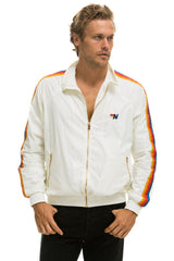 MEN'S 4 STRIPE WINDBREAKER - WHITE Jacket Aviator Nation